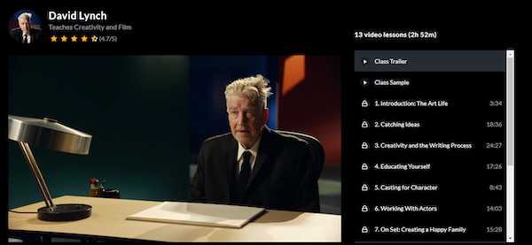 David Lynch MasterClass overview