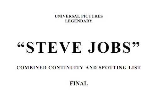 Aaron Sorkin's Steve Jobs script