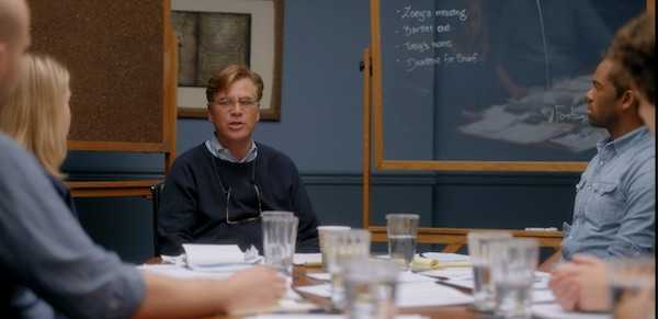 A group session in Aaron Sorkin's MasterClass