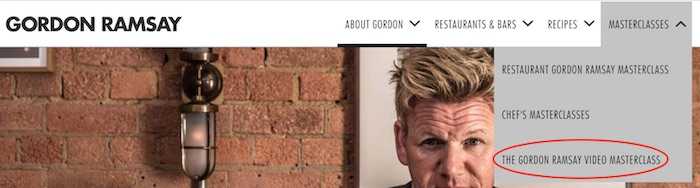 Gordon Ramsay's website