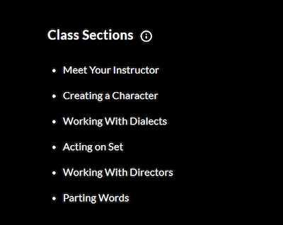 MasterClass lesson plan