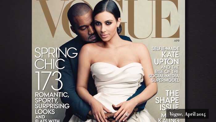 Kim and Kanye on the cover of Vogue