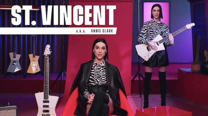 St. Vincent in her studio for her MasterClass