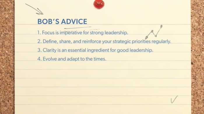 Bob Iger's advice on strategy and leadership