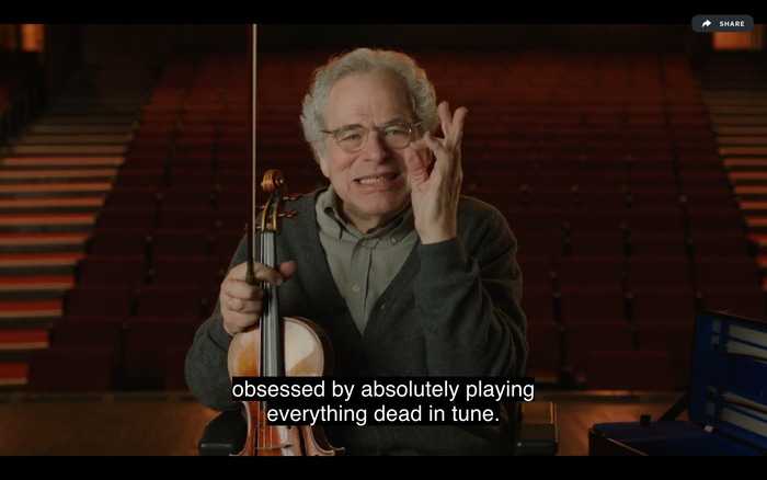 Itzhak Perlman on playing in tune