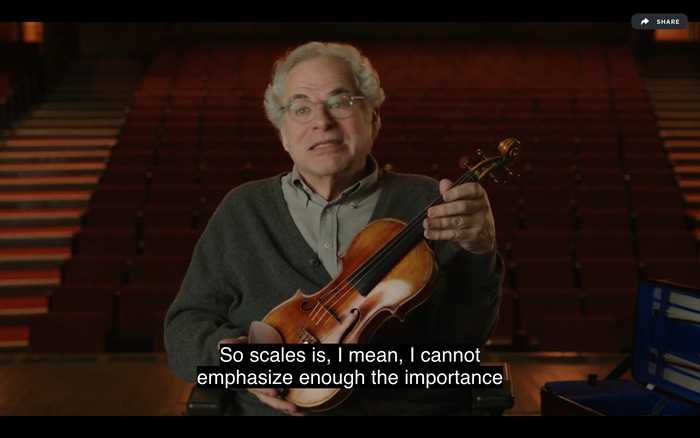 Itzhak Perlman talking about the violin