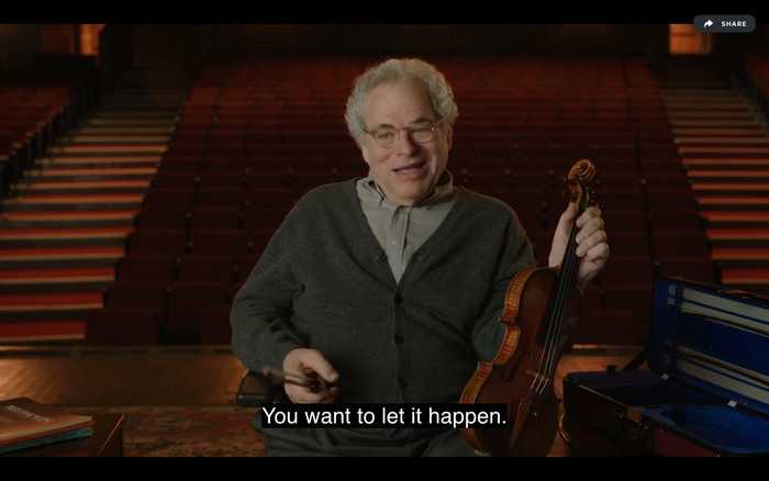 Itzhak Perlman in his MasterClass