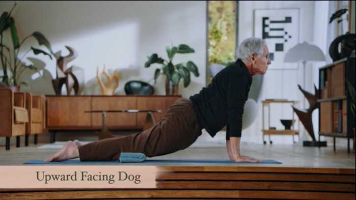 Jon Kabat-Zinn meditating during yoga