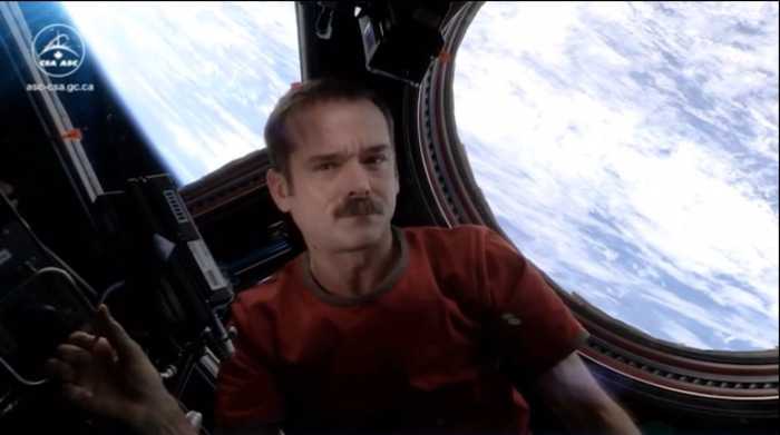 Chris Hadfield in space