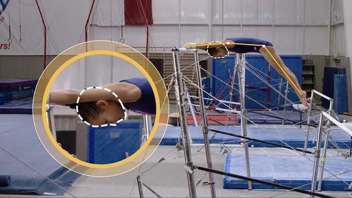 Simone Biles teaching gymnastics