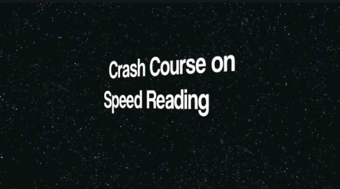 Crash course on speed reading