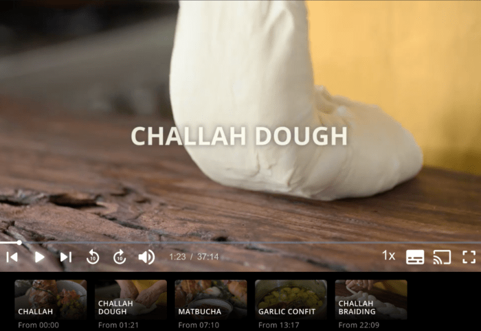 YesChef video navigation