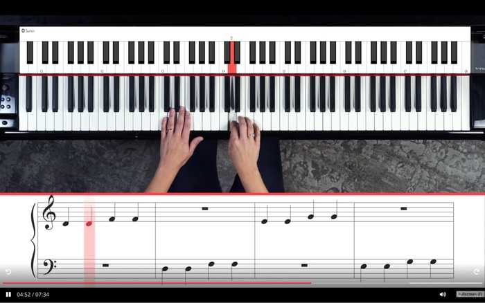 Pianote lesson screen