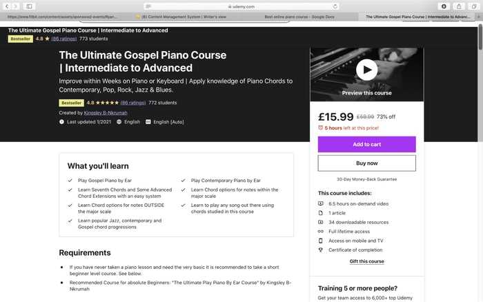 Ultimate Gospel Piano Udemy