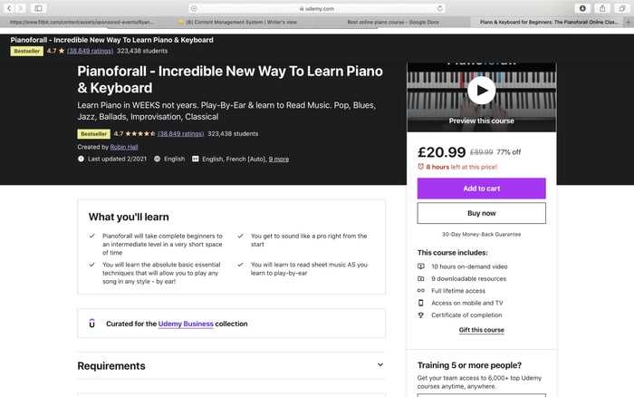 Piano for all Udemy