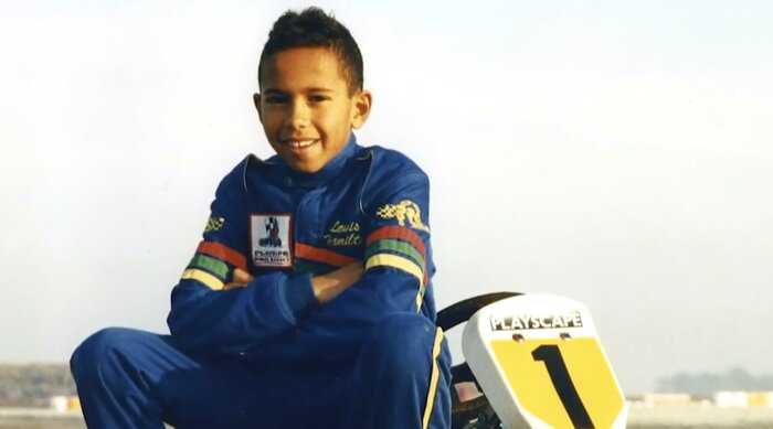 Lewis Hamilton as a boy