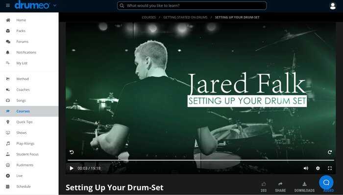 Drumeo setting up your kit