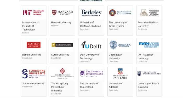 edX Partner institutions