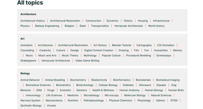 edX course topics