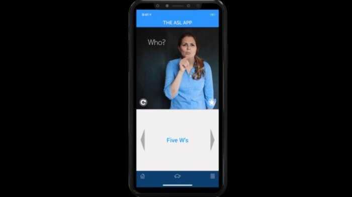 The ASL app sign language