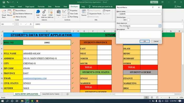 Udemy Advanced Data Entry Excel