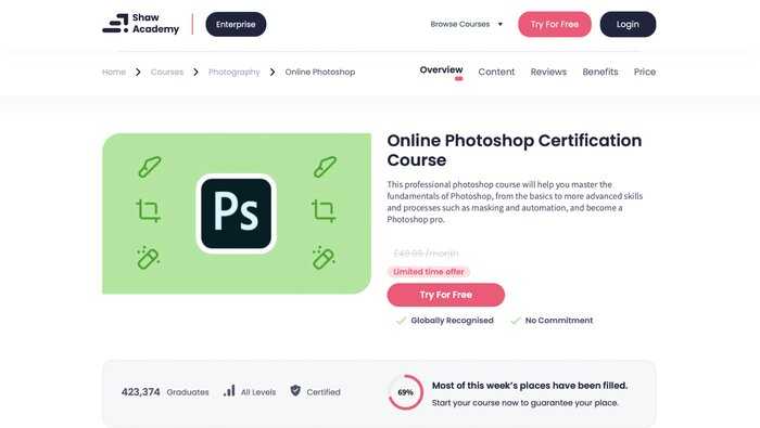 Upskillist photoshop course