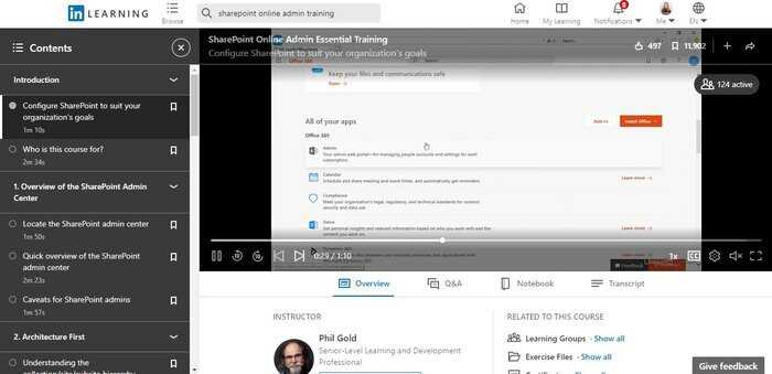 Sharepoint training linkedIn learning