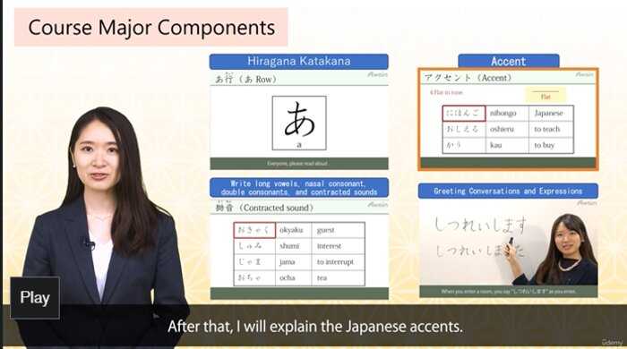 Udemy online Japanese
