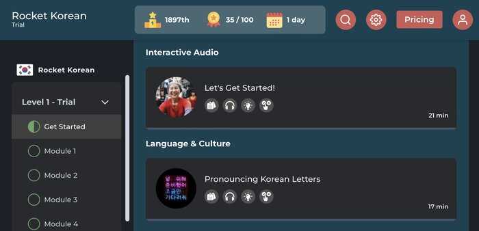 Rocket Language Korean