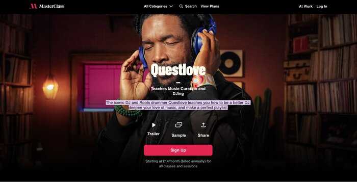 Questlove DJ MasterClass