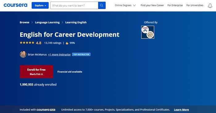 English for career development