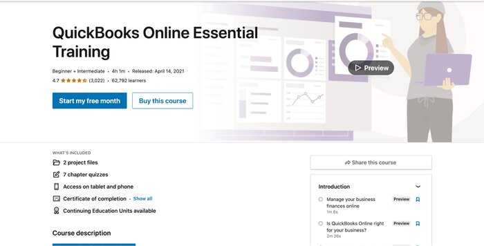 LinkedIn Learning quickbooks