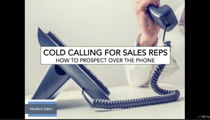 Udemy cold calling sales course