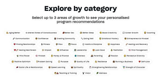 mindvalley categories