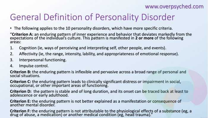 Personality disorder online course