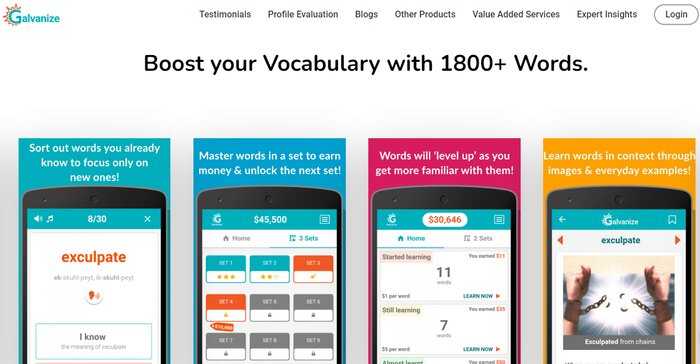 Galvanize vocab builder app