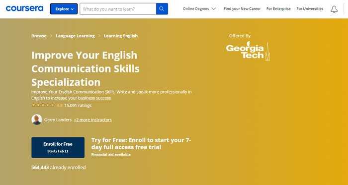 Coursera English communication skills