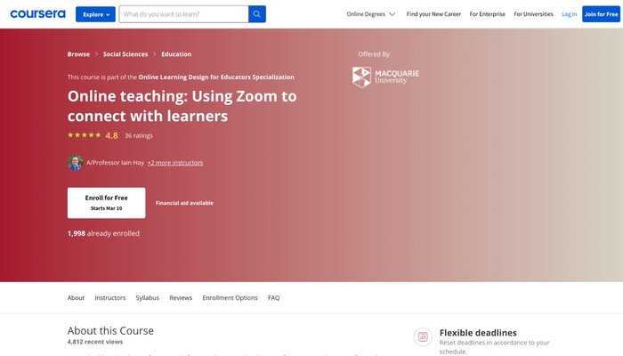 using zoom to teach