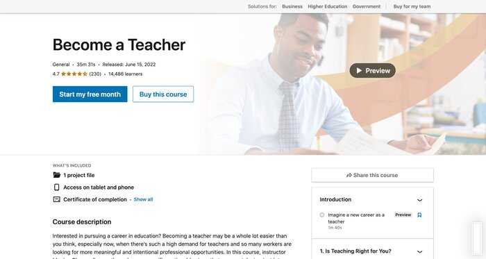 become a teacher LinkedIn Learning