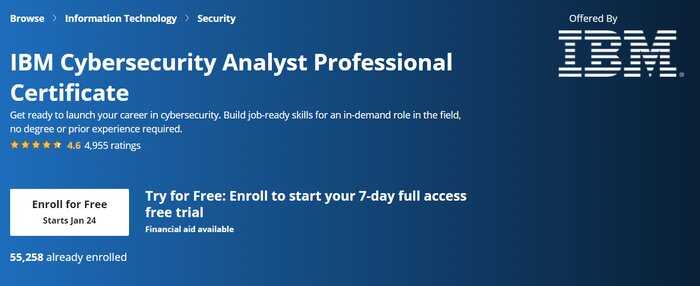 IBM security analyst coursera