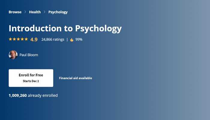 Coursera psychology course