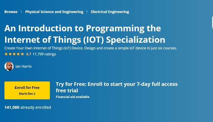 Coursera internet of things course