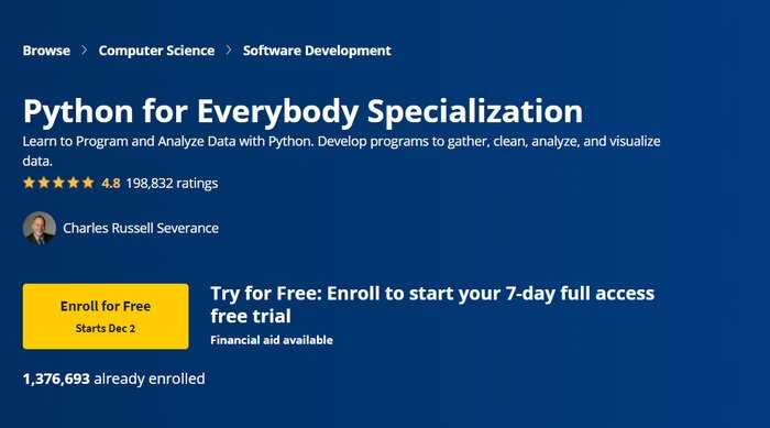 python for everyone coursera