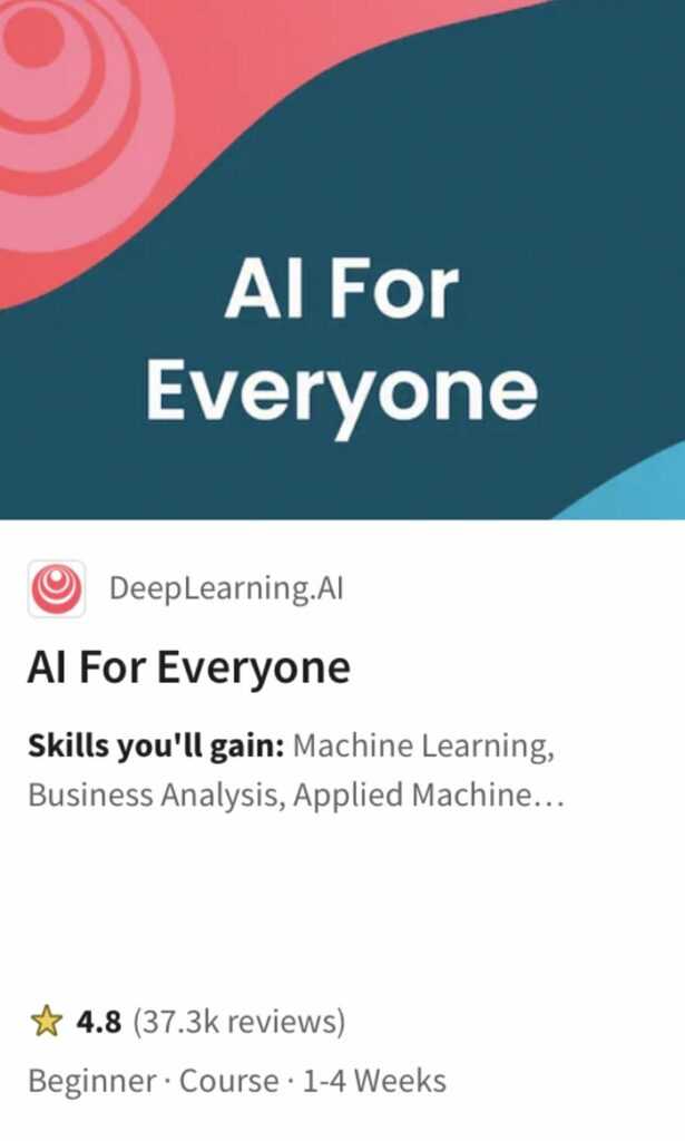 AI for everyone Coursera