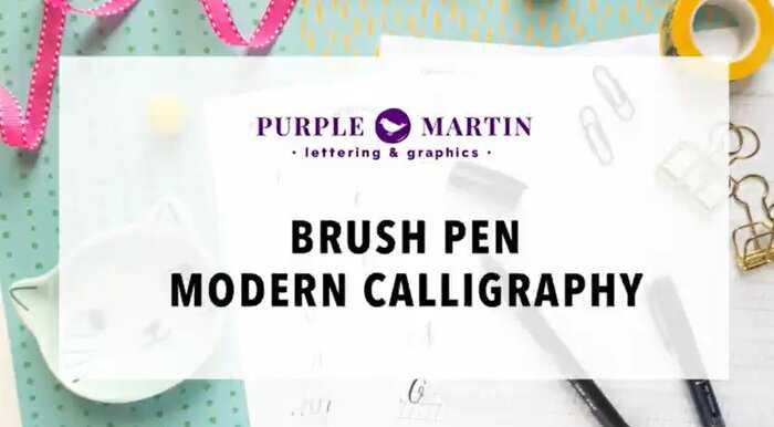 brush pen modern calligraphy course