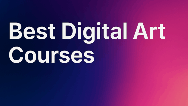 Text reading “Best Digital Art Courses” over a creative or colorful gradient background