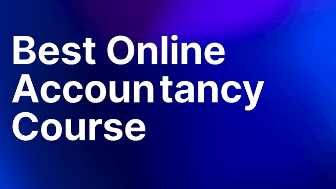 Text reading “Best Online Accountancy Course” on a clean, professional background