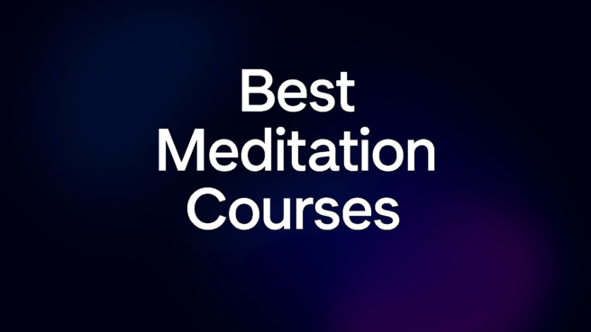 Text reading “Best Meditation Courses” on a gradient or calm-themed background