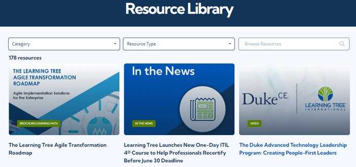 Learning Tree resources library