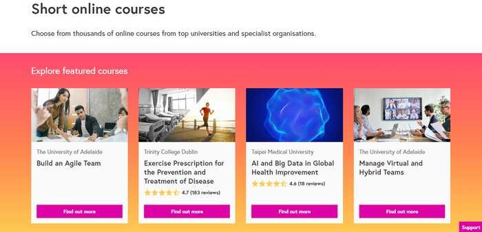 FutureLearn short course screen